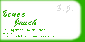 bence jauch business card